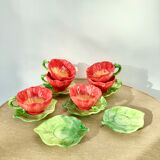 Coffee cups flowers slurry