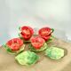 Coffee cups flowers slurry