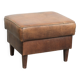 Sheepskin ottoman with a light brown colour scheme and a vintage look