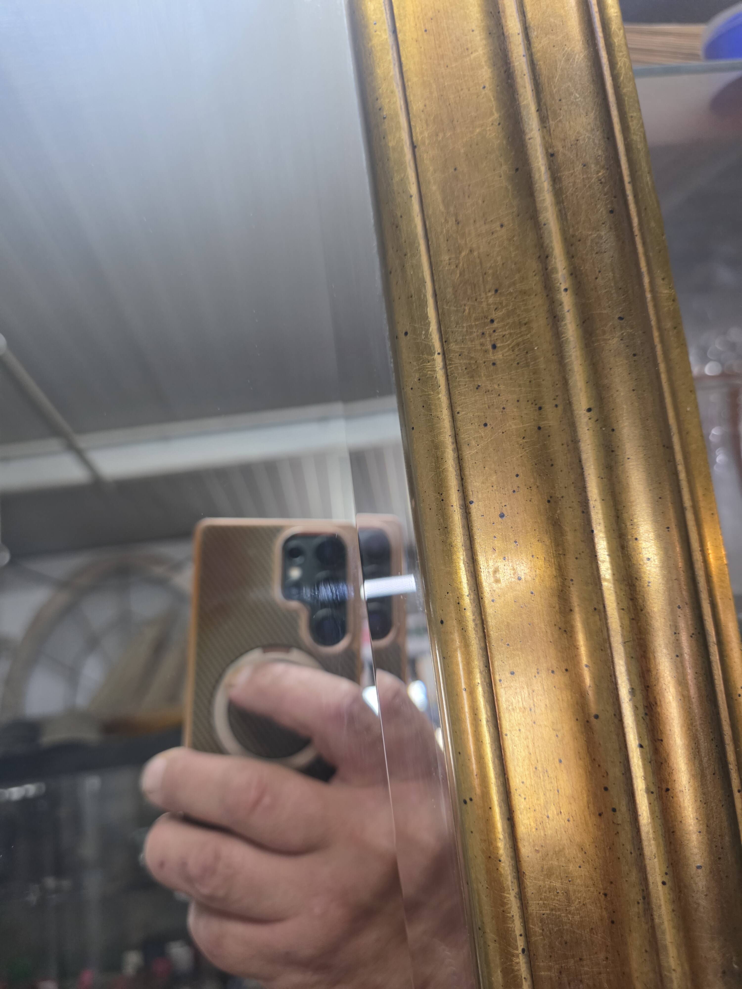 Louis Philippe style gilded mirror, mid-20th century, bevelled mirror.