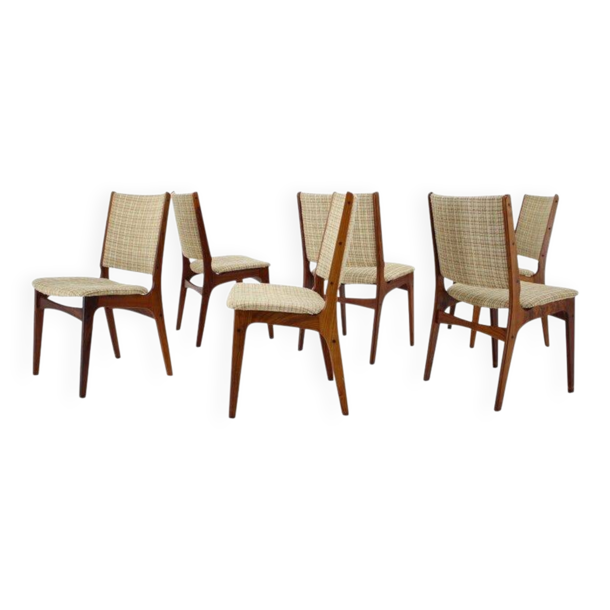 1960s Johannes Andersen Dining Chairs, set of 6, Denmark