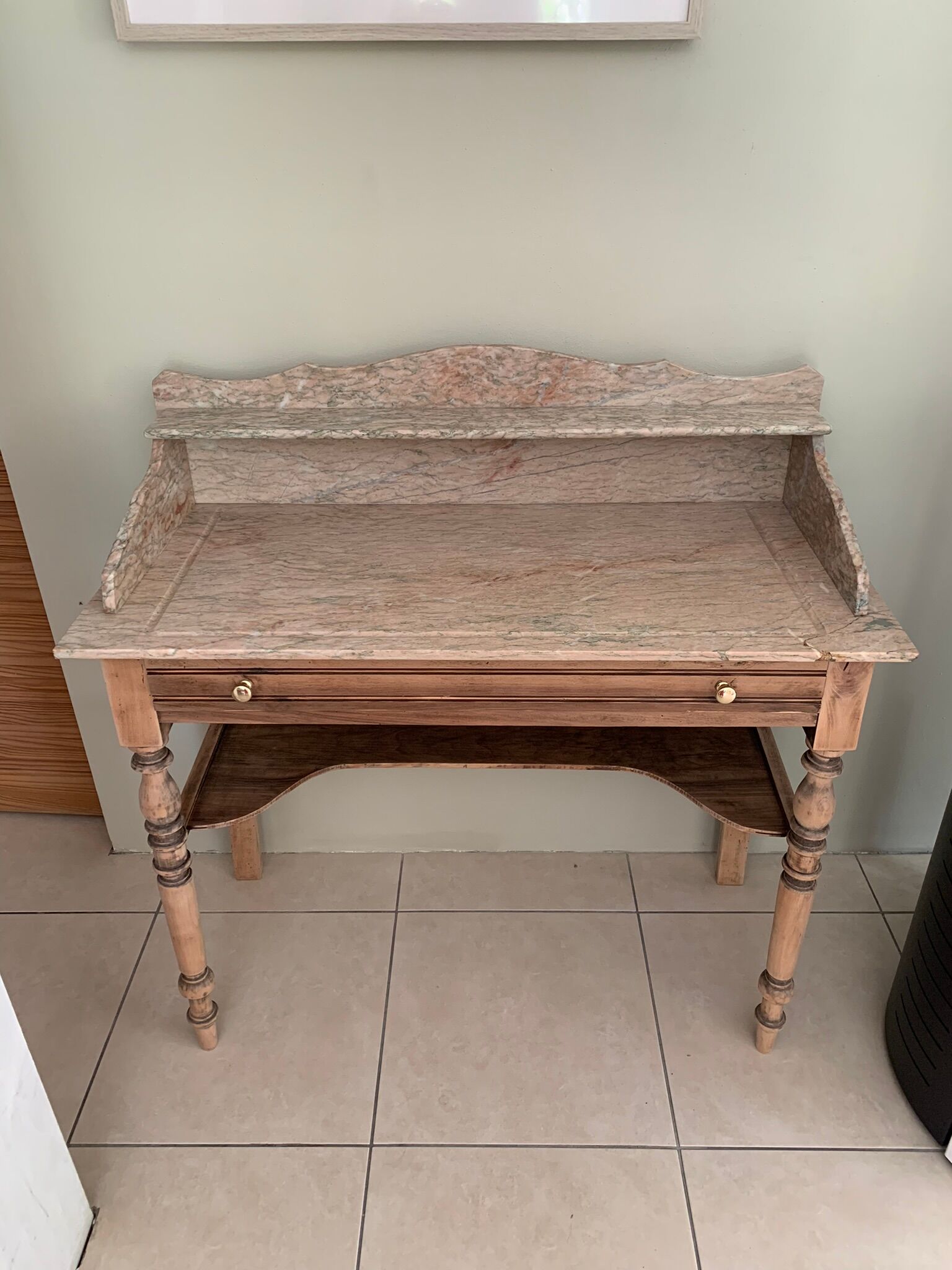 Pink marble dressing table