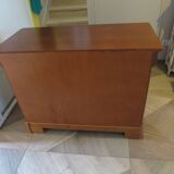 Chest of drawers in solid cherry wood with a curved top - Louis Philippe style - 4 drawers