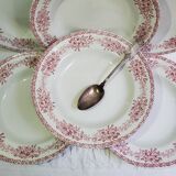 Lot de 6 assiettes à soupe de St amand modèle Champagne, terre de fer