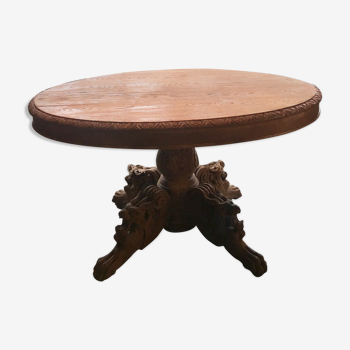 Table style Henri II vers 1920 en chêne