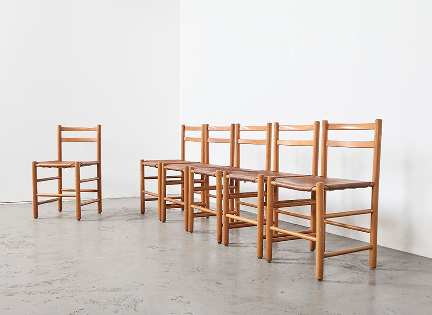 Ate van Apeldoorn Set of 6 Dining Chairs for Houtwerk Hattem 1960s