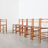 Ate van Apeldoorn Set of 6 Dining Chairs for Houtwerk Hattem 1960s