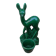 Vintage statue 50/60 Biche Lemanceau St Clément dark green ceramic