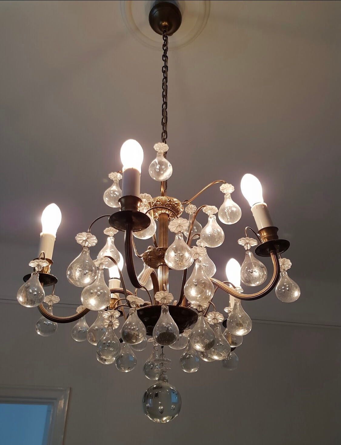 Swedish Orrefors Chandelier 1940's