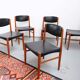 Mid Century Teak Jalk Glostrup Chairs 1960s Retro Vintage (6 pcs)