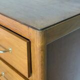 Vintage dresser in oak foot compass