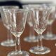 cracked crystal liqueur glass with wheat ear pattern - vintage liqueur glass - crystal tableware - set of 8