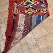 Tapis marocain unique - Tapis Art déco vintage - Tapis Boucharouit