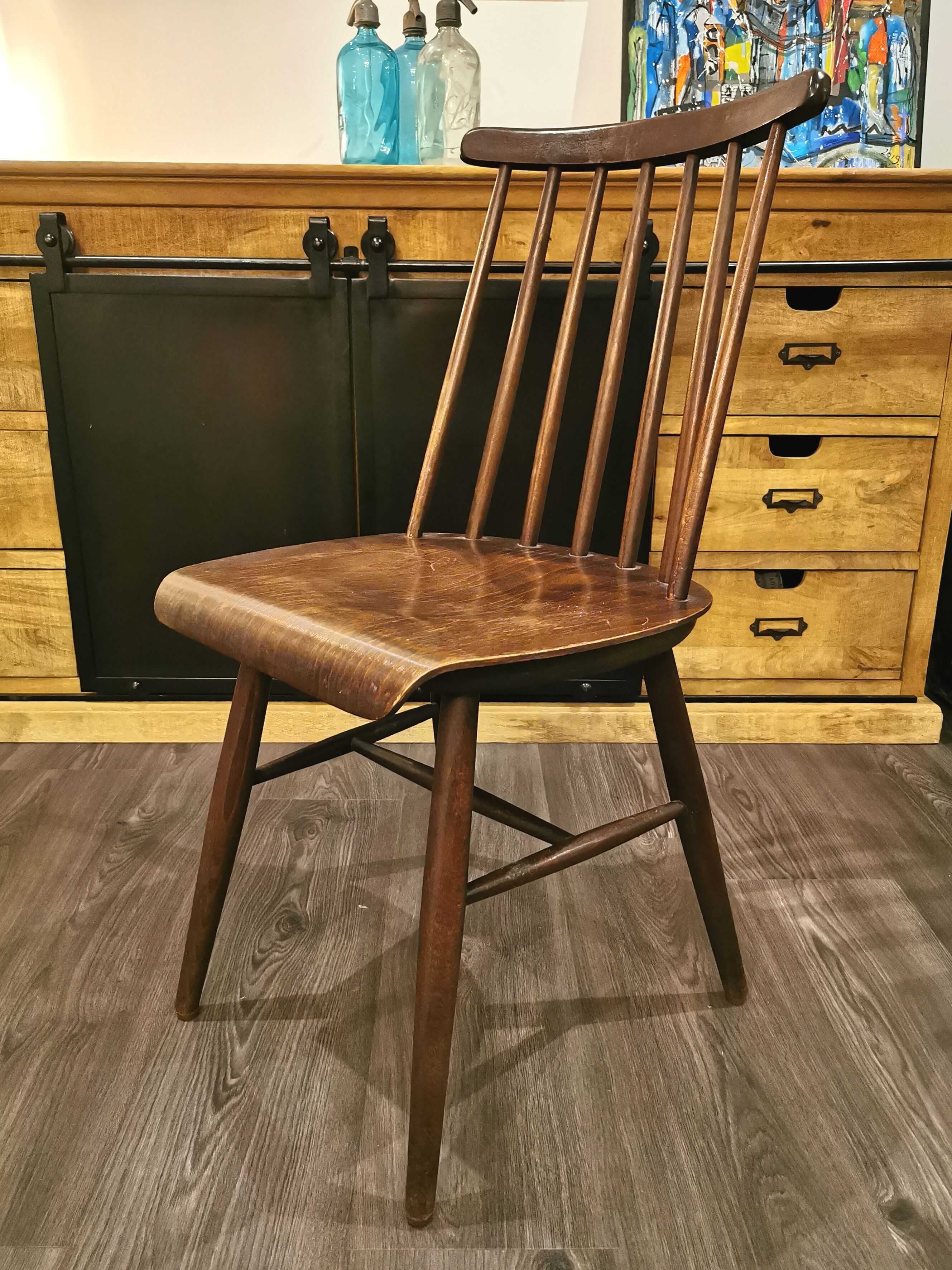 Series of 6 chairs bistro Baumann and Luterma