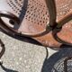 série de 4 fauteuils de jardin fer forgé