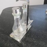 Epsilon condiment service in stainless steel and glass 1970