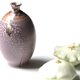 Purple sandstone vase signed, 70s