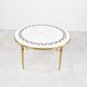 Vintage brass and white marble coffee table, 1970s
