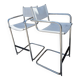 Italy 70's 2 leather bar stools