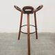 Brutalist bar stool "Marbella" in solid oak