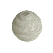 Old Art Deco white speckled glass globe Clichy