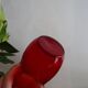6 water glasses blown glass vintage ruby red 1960
