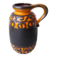 Vase céramique orange et marron