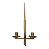 Modernist bronze wall lamp 1960 two lights