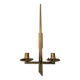 Modernist bronze wall lamp 1960 two lights