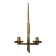 Modernist bronze wall lamp 1960 two lights