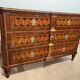 Austrian Louis XVI Commode in Walnut Veneer with Inlays and Gold Plate, 1790s