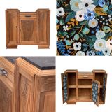 Parisian art deco buffet walnut brut massive 1920