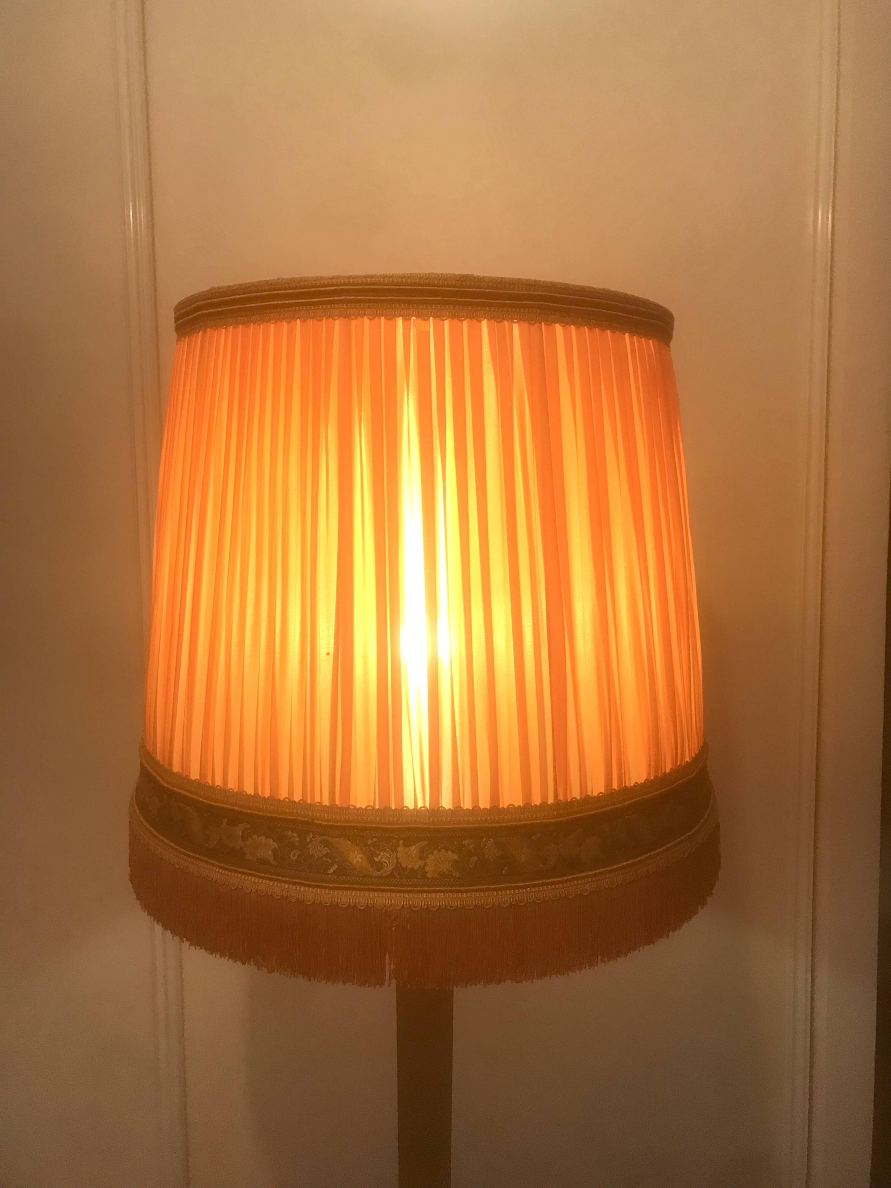 Paire d’abat-jours vintage 1950 orange
