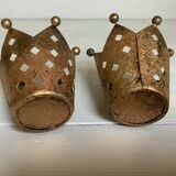 Pair of crown candlesticks