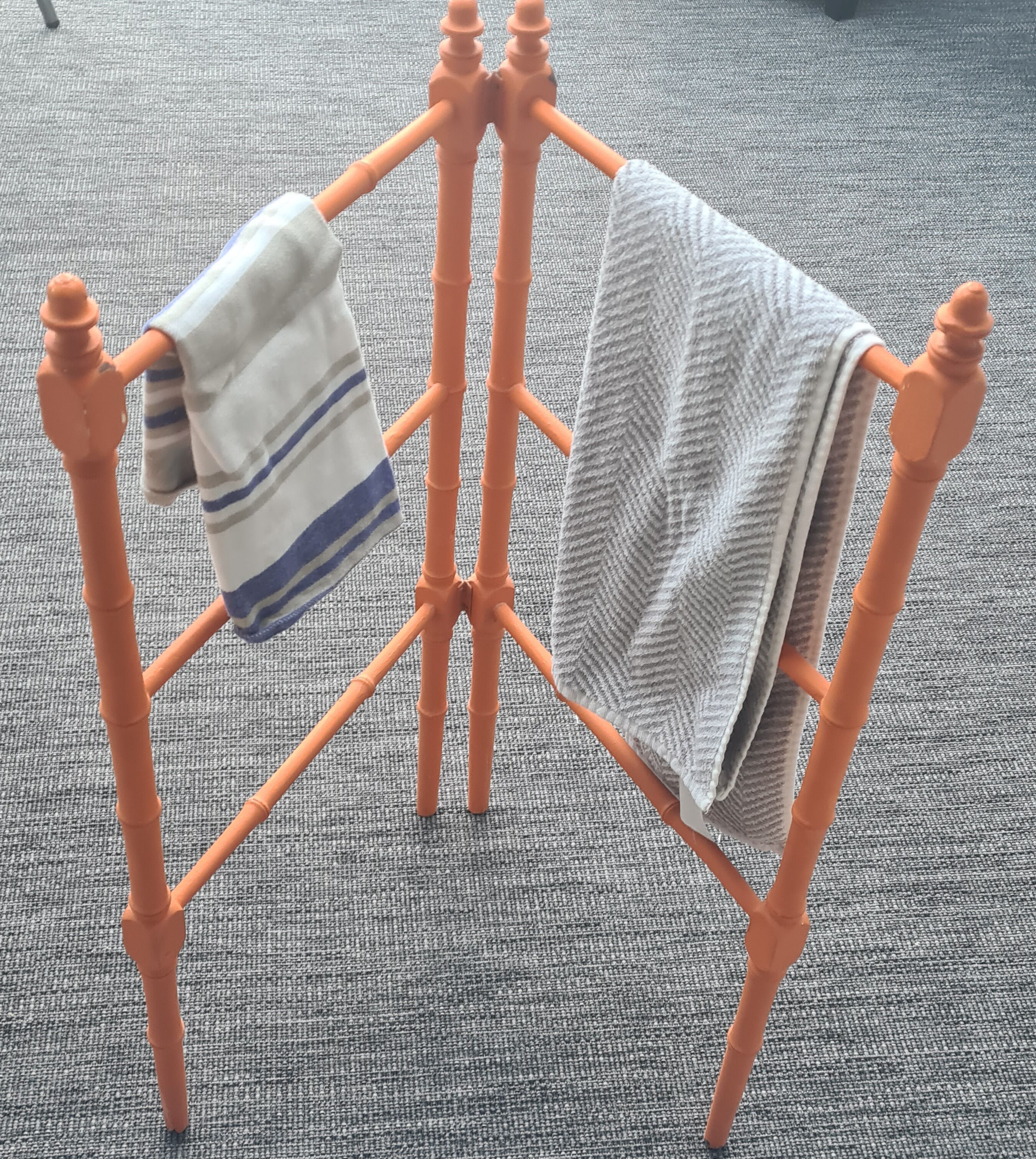 Wooden towel rack