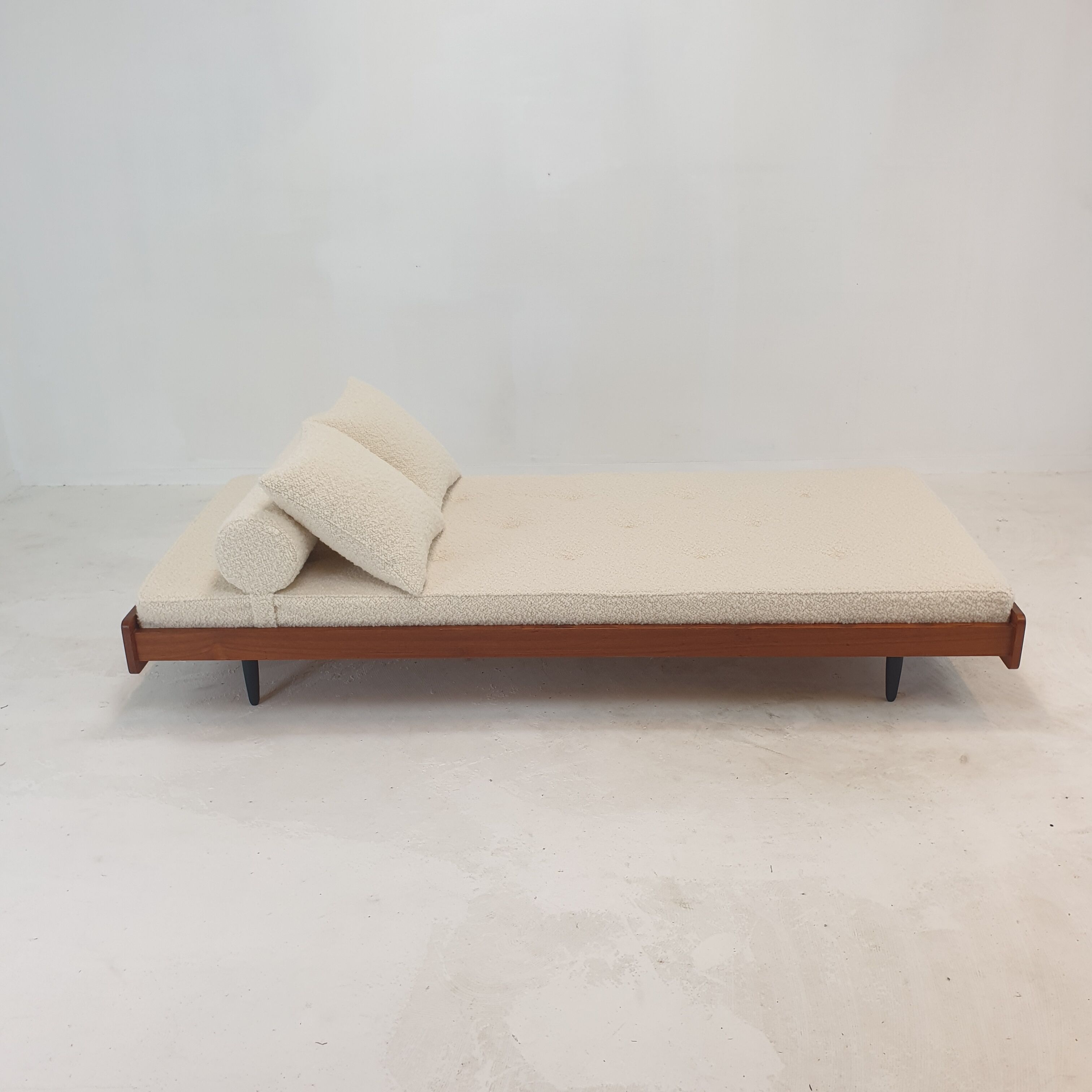 Teak Daybed with Cushions and Bolster, 1960s
