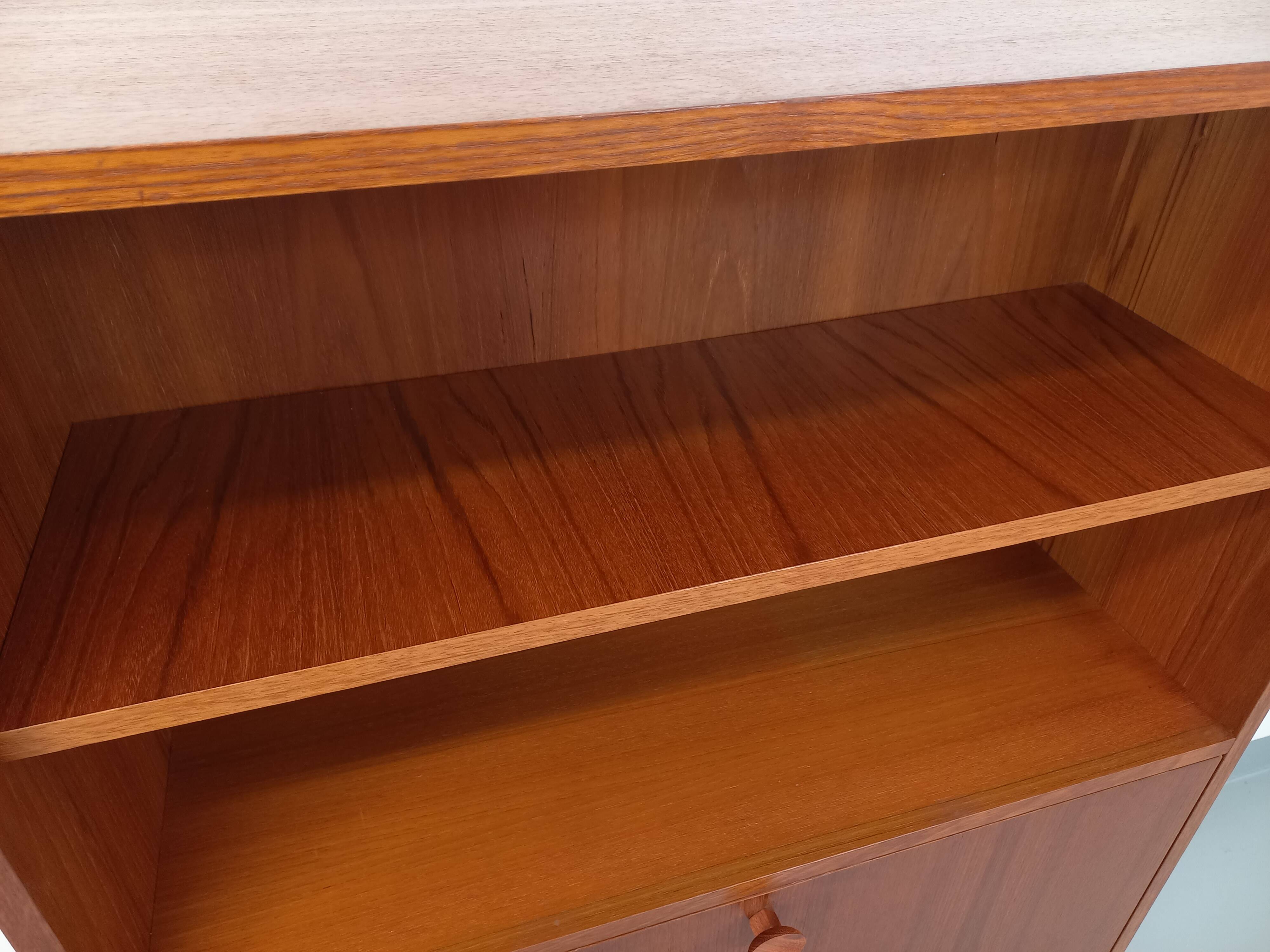 Vintage Scandinavian modernist style teak storage bookcase