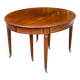 Louis XVI solid wood extendable round dining table 210cm with casters