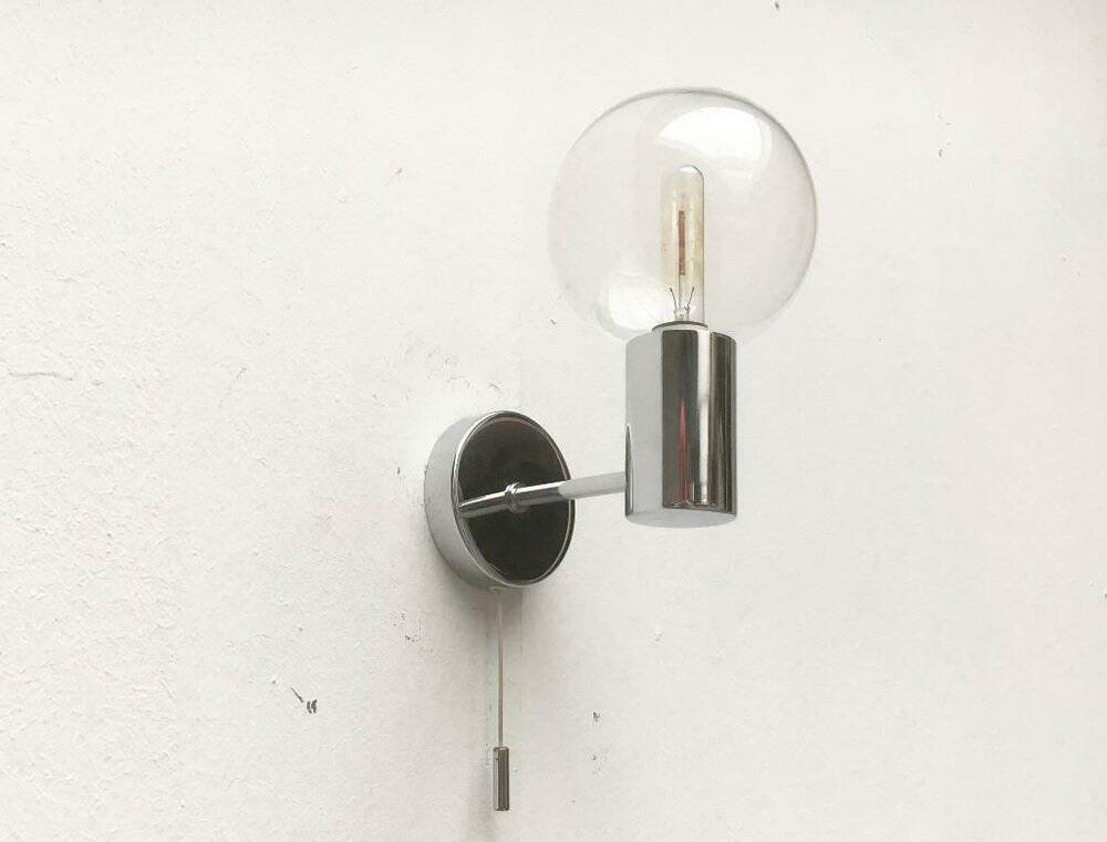 Vintage wall lamp from the space age by Motoko Ishii for Staff, 1970s.