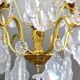 Lustrous Gold Bronze & Bohemian Crystal with Six Lights Louis XV * Lucien GAU