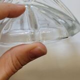 Art deco sugar bowl in molded pressed glass