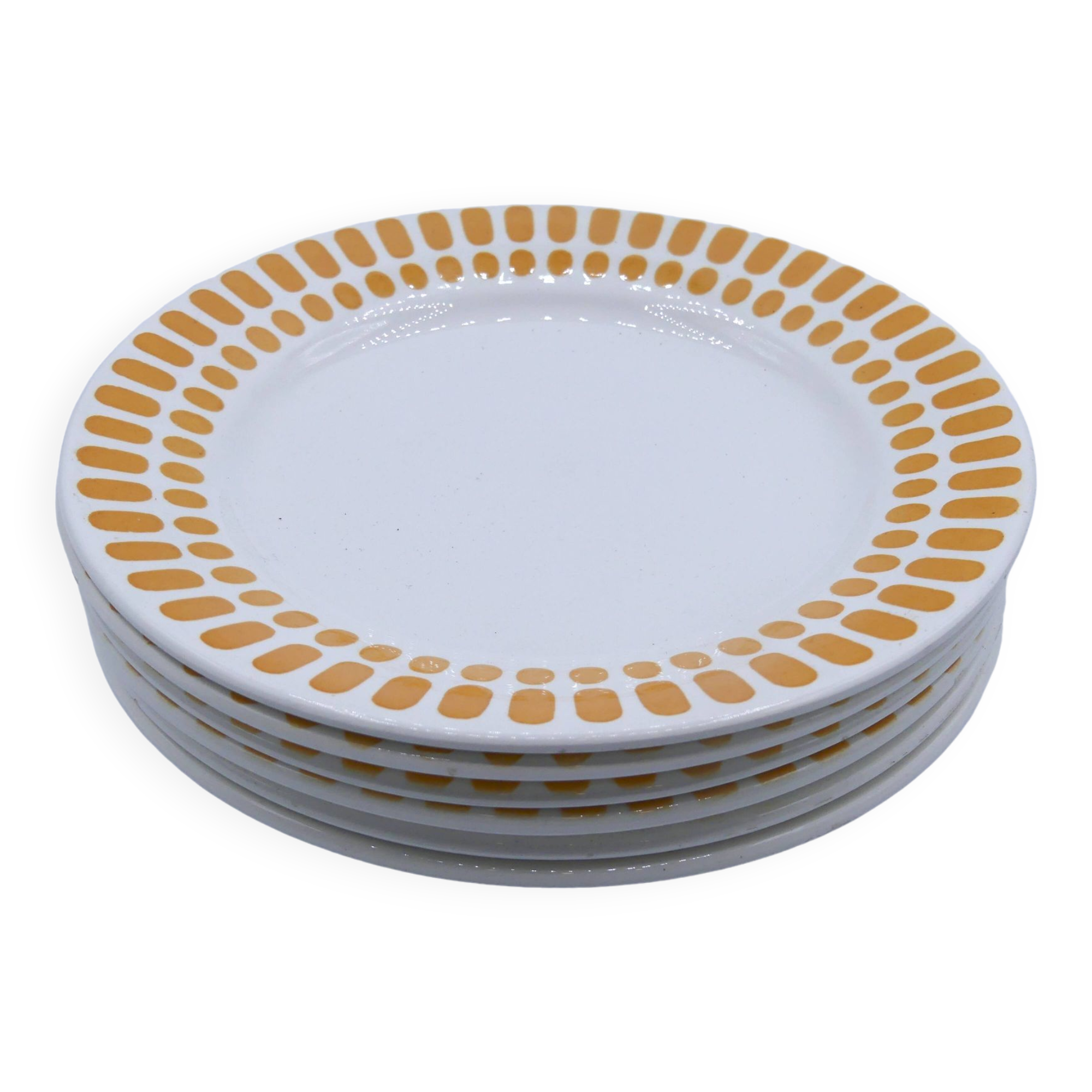 6 Sarreguemines Tartan dessert plates