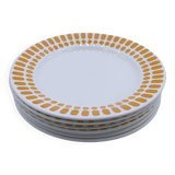 6 Sarreguemines Tartan dessert plates