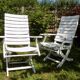 Chaises de jardin en bois années 80 Herlag
