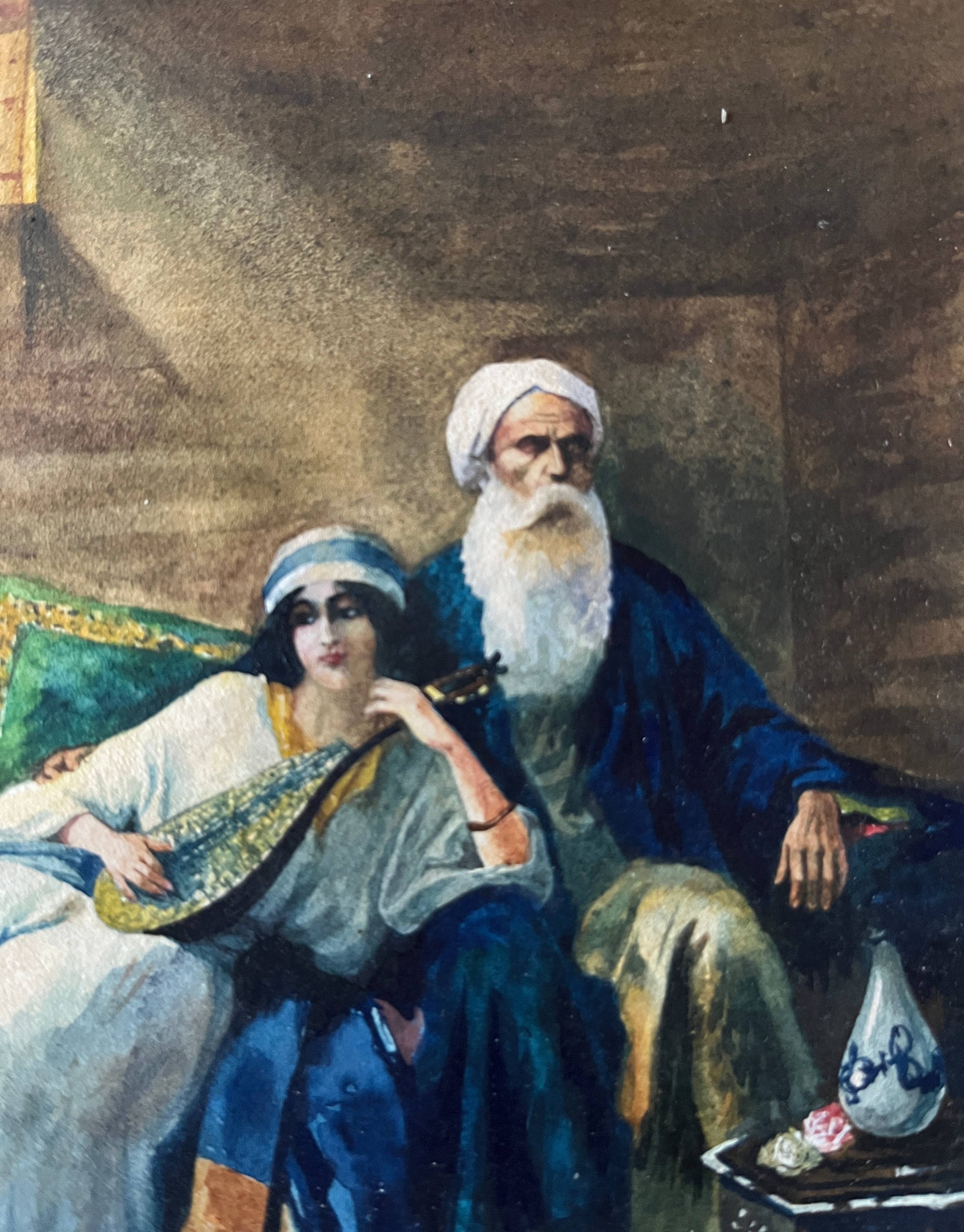 Tableau Aquarelle Orientaliste d'ernest Midy (1977-1938)