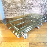 Coffee table 1970 chrome metal