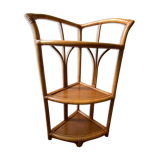 Corner shelf bamboo wicker