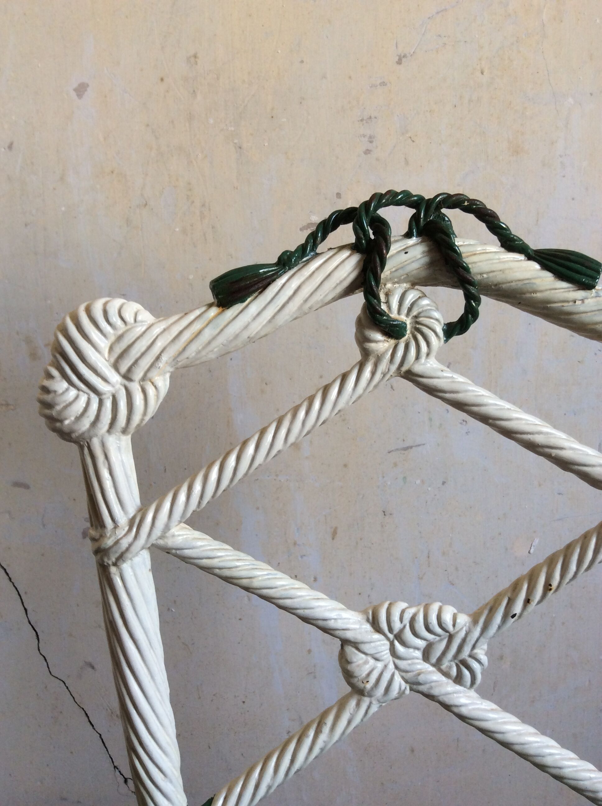 Old veranda or cast iron garden chair