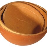 Set of 3 half gourds, sourced from West Africa, 24 – 27 – 30cm.