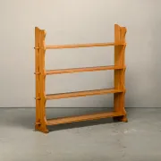 Shelf in Brutalist Henning Kjærnulf or Arts and Crafts style solid Oak 1960